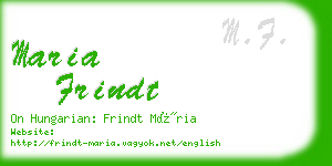 maria frindt business card